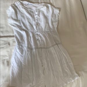 White Zara short sleeve mini dress